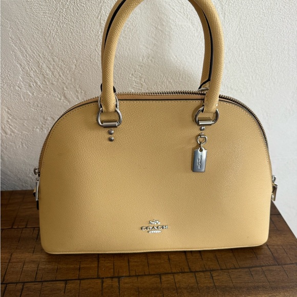Coach Beige Leather Satchel - Picture 1 of 11